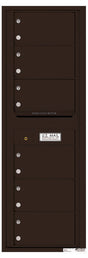 Front Loading Commercial Mailbox - 6 Tenant Doors - Single Column-Dark Bronze (DB)