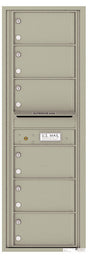 Front Loading Commercial Mailbox - 6 Tenant Doors - Single Column-Postal Grey (PG)