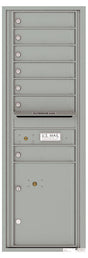 Front Loading Commercial Mailbox - 7 Tenant Doors and 1 Parcel Locker - Single Column-Silver Speck (SS)