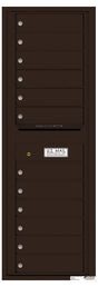 Front Loading Commercial Mailbox - 12 Extra-Large Tenant Doors - Single Column-Dark Bronze (DB)