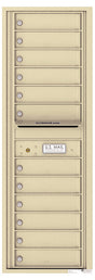Front Loading Commercial Mailbox - 12 Extra-Large Tenant Doors - Single Column-Sandstone (SD)
