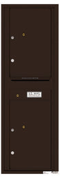 Front Loading Commercial Mailbox - 2 Parcel Lockers-Dark Bronze (DB)