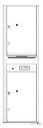 Front Loading Commercial Mailbox - 2 Parcel Lockers-White (WH)