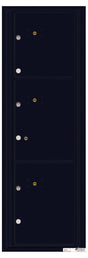 Front Loading Commercial Mailbox - 3 Parcel Lockers-Black (BK)