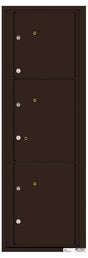 Front Loading Commercial Mailbox - 3 Parcel Lockers-Dark Bronze (DB)
