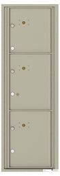 Front Loading Commercial Mailbox - 3 Parcel Lockers-Postal Grey (PG)