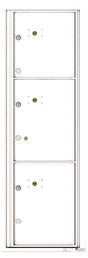 Front Loading Commercial Mailbox - 3 Parcel Lockers-White (WH)