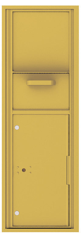 Versatile Front Loading Single Column Mailbox Collection Drop Box with Pull Down Hopper - 4C14S-HOP-Gold Speck (GS)