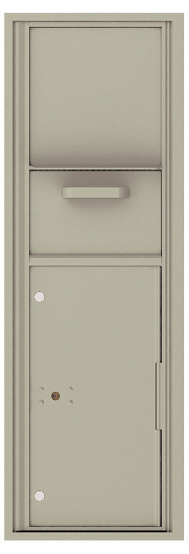 Versatile Front Loading Single Column Mailbox Collection Drop Box with Pull Down Hopper - 4C14S-HOP-Postal Grey (PG)