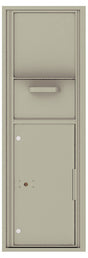 Versatile Front Loading Single Column Mailbox Collection Drop Box with Pull Down Hopper - 4C14S-HOP-Postal Grey (PG)