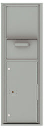 Versatile Front Loading Single Column Mailbox Collection Drop Box with Pull Down Hopper - 4C14S-HOP-Silver Speck (SS)