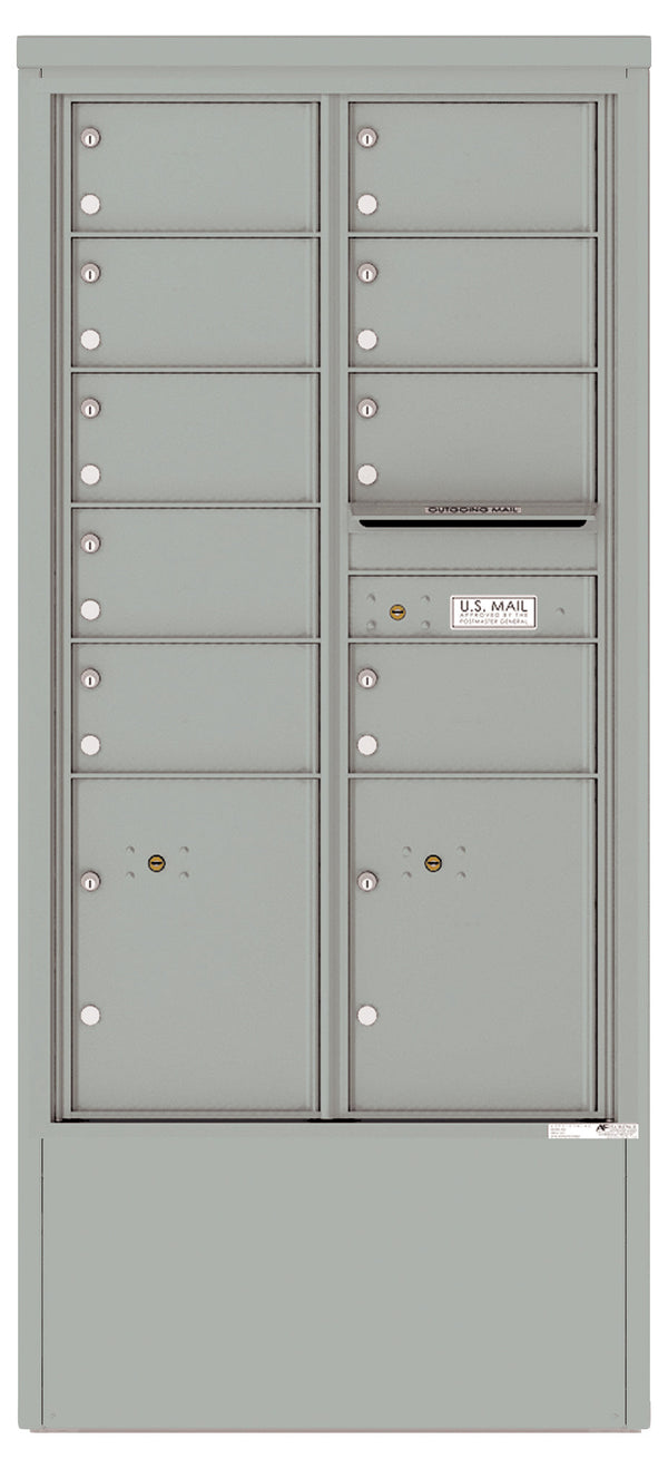 Florence 4C Mailbox Depot - 9 Doors, 2 Parcel Lockers - 15 Doors High Private Access