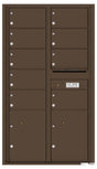 Versatile Front Loading Commercial Mailbox with 9 Tenant Doors and 2 Parcel Lockers-Antique Bronze (AB)