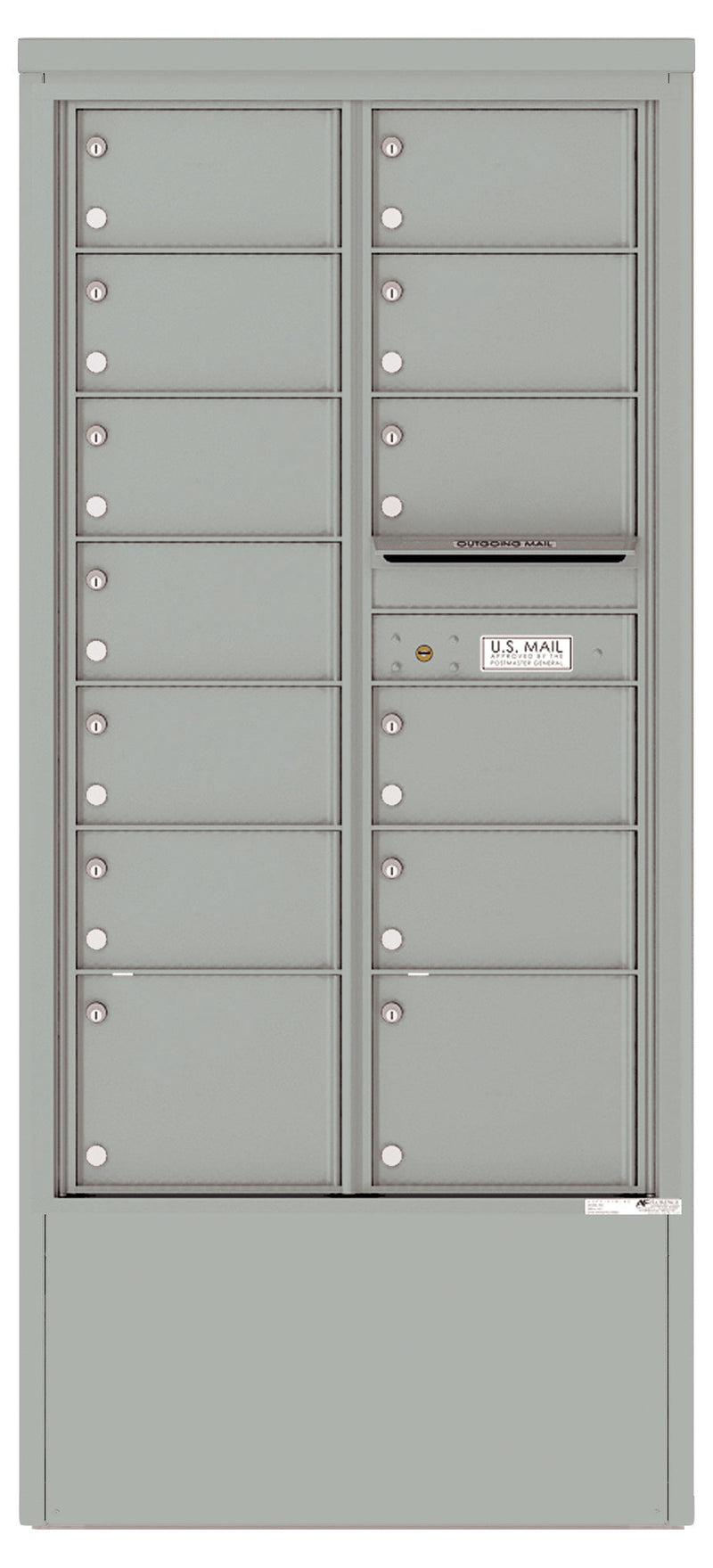 Florence 4C Mailbox Depot - 13 Doors - 15 Doors High - Double Column Private Access