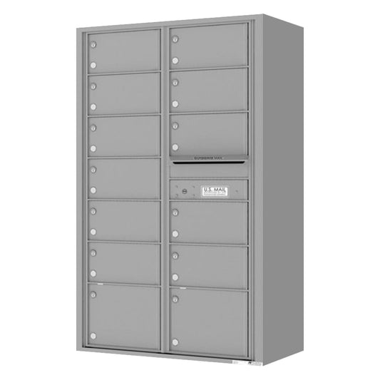 Florence 4C Horizontal Mailbox - 13 Doors - 15 Doors High - Double Column Private Access