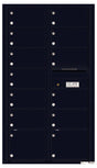 Versatile Front Loading Double Column Commercial Mailbox with 13 Tenant Doors-Black (BK)