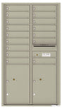 Versatile Front Loading Commercial Mailbox with 16 Tenant Doors and 2 Parcel Lockers-Postal Grey (PG)