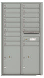 Versatile Front Loading Commercial Mailbox with 16 Tenant Doors and 2 Parcel Lockers-Silver Speck (SS)