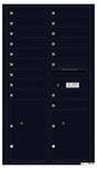 Versatile Front Loading Commercial Mailbox with 17 Tenant Doors and 2 Parcel Lockers-Black (BK)