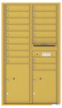 Versatile Front Loading Commercial Mailbox with 17 Tenant Doors and 2 Parcel Lockers-Gold Speck (GS)