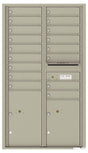 Versatile Front Loading Commercial Mailbox with 17 Tenant Doors and 2 Parcel Lockers-Postal Grey (PG)
