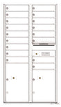 Versatile Front Loading Commercial Mailbox with 17 Tenant Doors and 2 Parcel Lockers-White (WH)