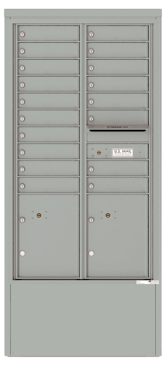 Florence 4C Mailbox Depot - 18 Doors, 2 Parcel Lockers - 15 Doors High Private Access