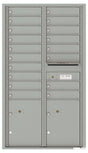 Versatile Front Loading Commercial Mailbox with 18 Tenant Doors and 2 Parcel Lockers-Silver Speck (SS)