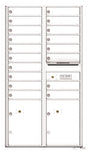 Versatile Front Loading Commercial Mailbox with 18 Tenant Doors and 2 Parcel Lockers-White (WH)