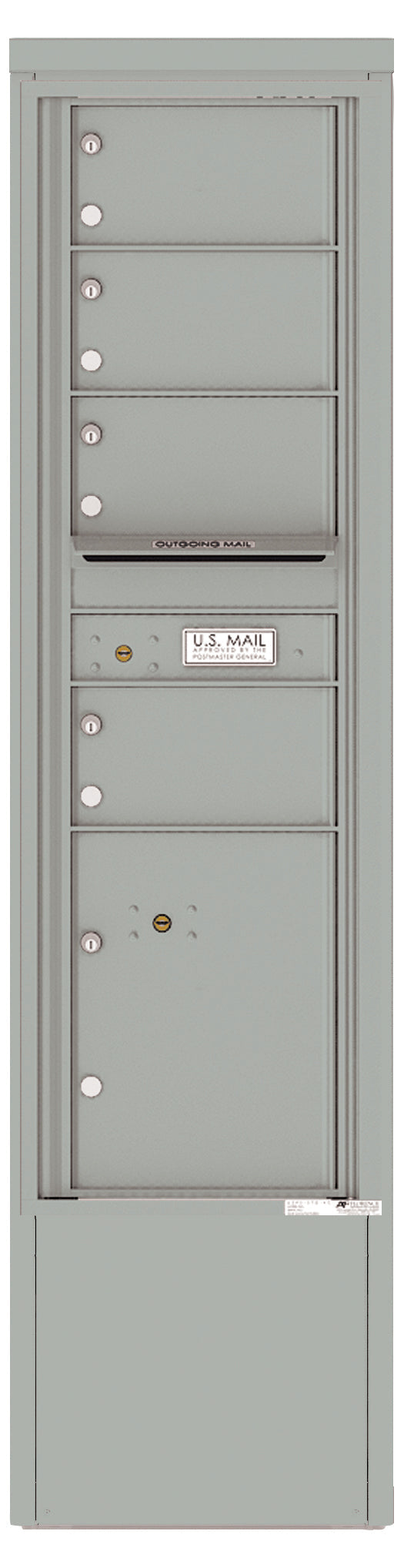 Florence 4C Mailbox Depot - 4 Doors, 1 Parcel Locker - 15 Doors High Private Access