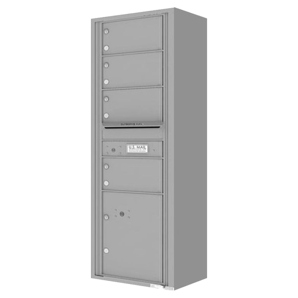 Florence 4C Horizontal Mailbox - 4 Doors, 1 Parcel Locker - 15 Doors High Private Access