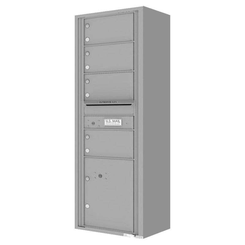 Florence 4C Horizontal Mailbox - 4 Doors, 1 Parcel Locker - 15 Doors High Private Access