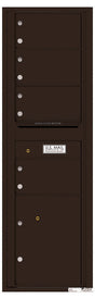 Versatile Front Loading Commercial Mailbox with 4 Tenant Doors and 1 Parcel Locker-Dark Bronze (DB)