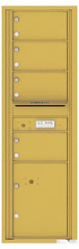 Versatile Front Loading Commercial Mailbox with 4 Tenant Doors and 1 Parcel Locker-Gold Speck (GS)