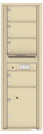 Versatile Front Loading Commercial Mailbox with 4 Tenant Doors and 1 Parcel Locker-Sandstone (SD)