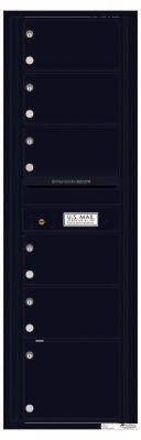 Versatile Front Loading Commercial Mailbox with 6 Tenant Doors-Black (BK)