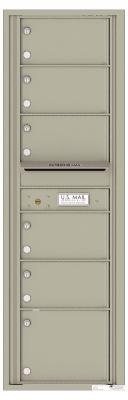 Versatile Front Loading Commercial Mailbox with 6 Tenant Doors-Postal Grey (PG)