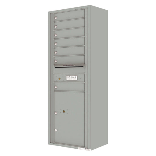 Florence 4C Horizontal Mailbox - 7 Doors, 1 Parcel Locker - 15 Doors High Private Access