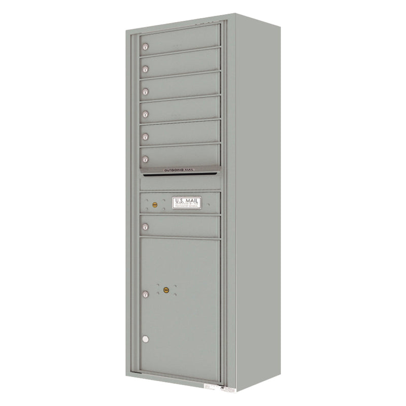 Florence 4C Horizontal Mailbox - 7 Doors, 1 Parcel Locker - 15 Doors High Private Access