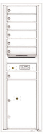 Versatile Front Loading Commercial Mailbox with 7 Tenant Doors and 1 Parcel Locker-White (WH)