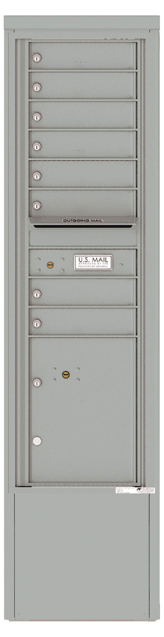Florence 4C Mailbox Depot - 8 Doors, 1 Parcel Locker - 15 Doors High Private Access