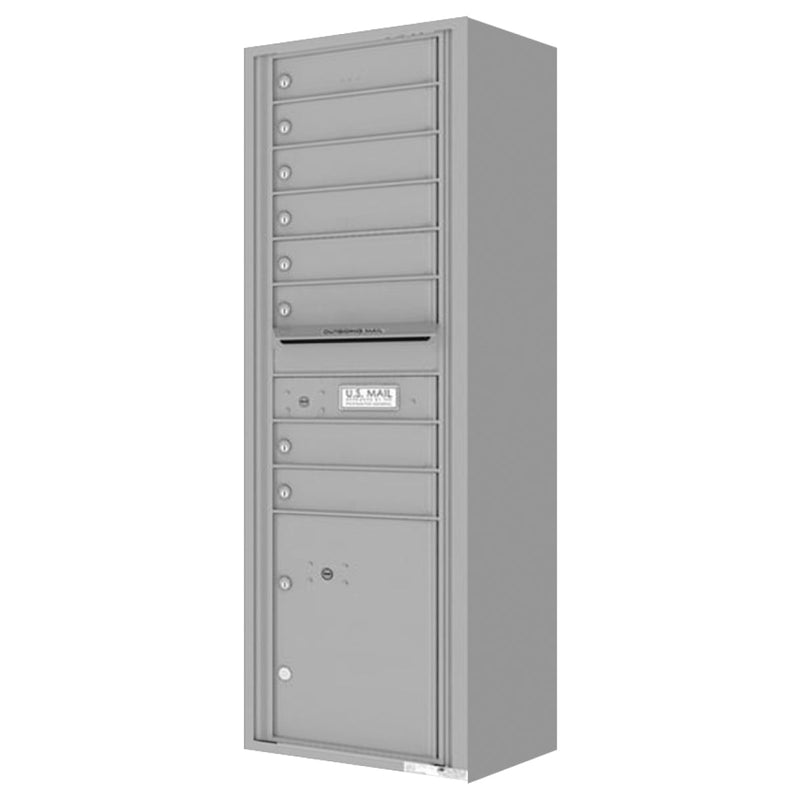 Florence 4C Horizontal Mailbox - 8 Doors, 1 Parcel Locker - 15 Doors High Private Access
