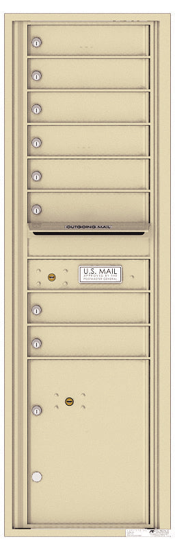 Versatile Front Loading Commercial Mailbox with 8 Tenant Doors and 1 Parcel Locker-Sandstone (SD)