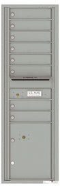 Versatile Front Loading Commercial Mailbox with 8 Tenant Doors and 1 Parcel Locker-Silver Speck (SS)