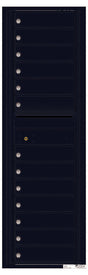 Versatile Front Loading Commercial Mailbox with 13 Tenant Doors-Black (BK)