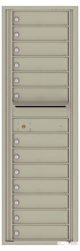 Versatile Front Loading Commercial Mailbox with 13 Tenant Doors-Postal Grey (PG)