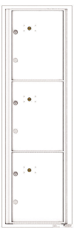 Front Loading Commercial Parcel Locker Mailbox-White (WH)