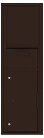 Versatile Front Loading Single Column Mailbox Collection Drop Box with Pull Down Hopper - 4C15S-HOP-Dark Bronze (DB)