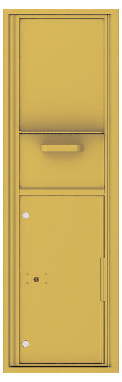 Versatile Front Loading Single Column Mailbox Collection Drop Box with Pull Down Hopper - 4C15S-HOP-Gold Speck (GS)