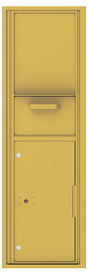 Versatile Front Loading Single Column Mailbox Collection Drop Box with Pull Down Hopper - 4C15S-HOP-Gold Speck (GS)